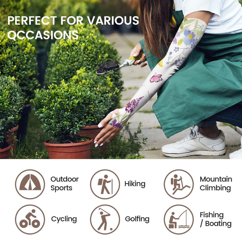 YPHCDO Store Gardening Sleeves Farm Sun Protection Arm Cooling Sleeves Thorn Proof Garden for Women Men with Thumb Hole - Image 4